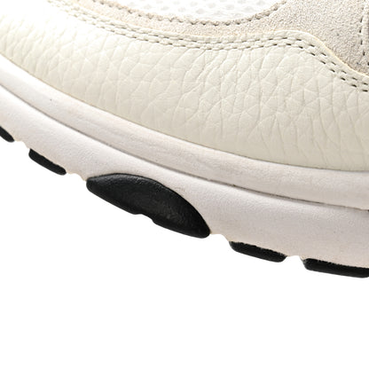 Chanel Mesh Suede Grained Calfskin Womens CC Sneakers 37.5 White Black 14 of 18