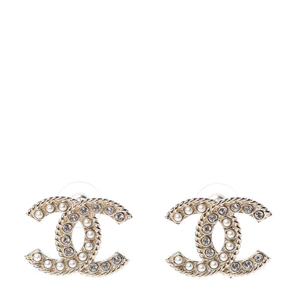 Chanel Pearl Queen of France CC Earrings Gold 1 of 5