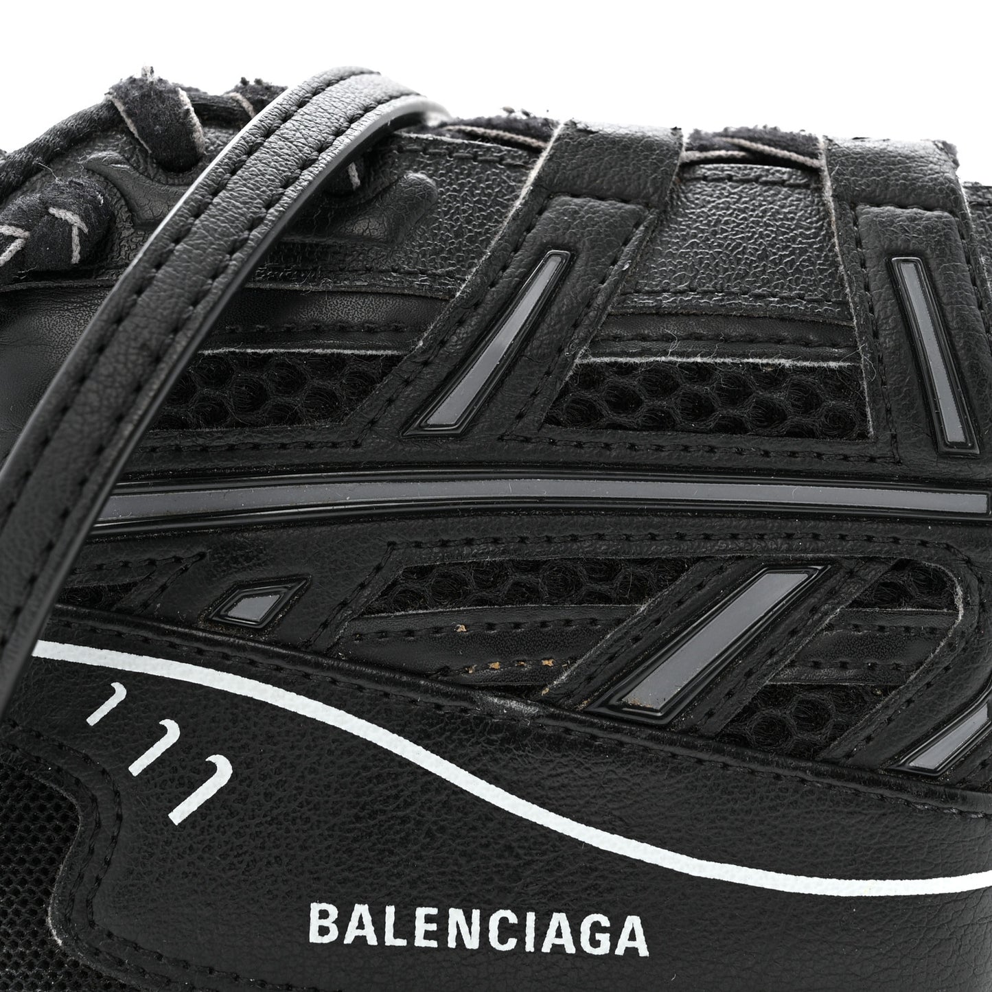 Faux Calfskin Fabric Sneakerhead Crossbody Wallet Black