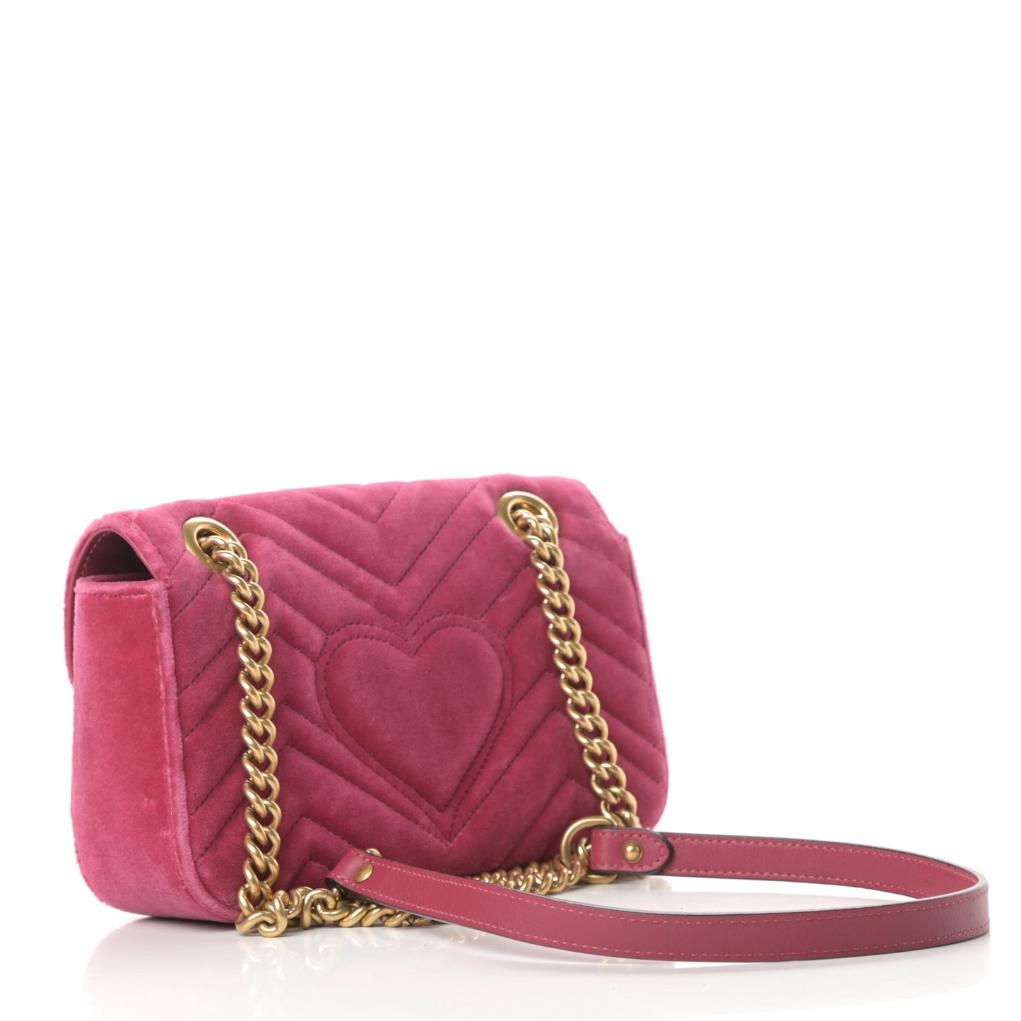 Velvet Matelasse Embroidered Mini GG Marmont Shoulder Bag Light Raspberry Rose