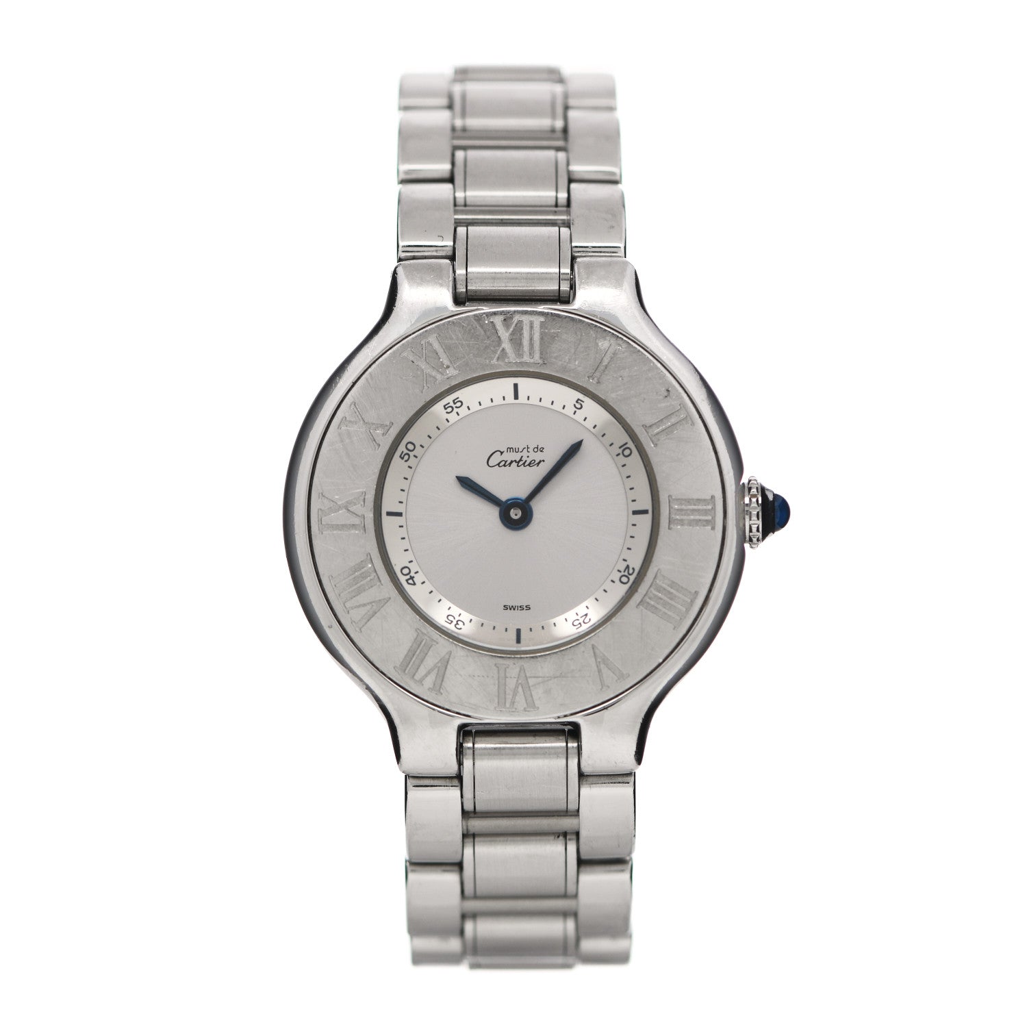 Cartier Stainless Steel 28mm Must De 21 Quartz Watch 1 of 4
