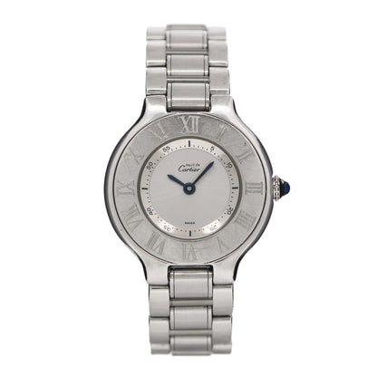 Cartier Stainless Steel 28mm Must De 21 Quartz Watch 1 of 4