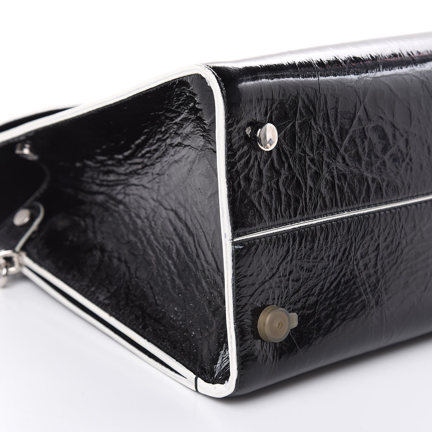 Christian Dior Crinkled Calfskin Medium Diorever Flap Black 8 of 11