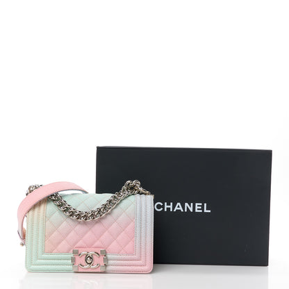 Chanel Caviar Quilted Small Cuba Rainbow Boy Flap Multicolor 11 of 11