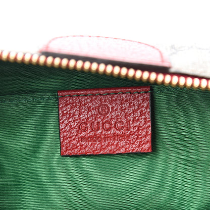 Gucci Soft GG Supreme Monogram Calfskin Medium Ophidia Cosmetic Case Beige Ebony Hibiscus Red 5 of 6