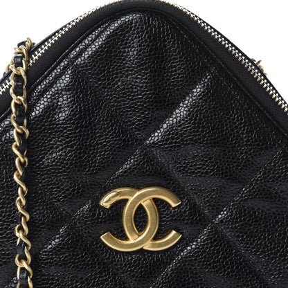 Chanel Caviar Quilted Diamond Clutch With Chain Black 9 of 10