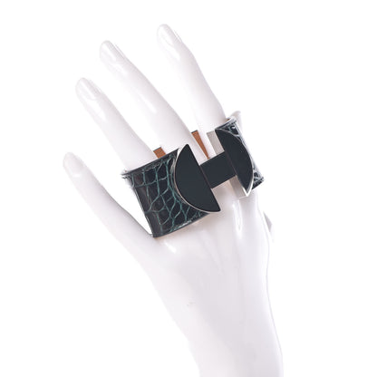 Hermes Shiny Alligator 2002 Bracelet T2 Vert Cypress 2 of 7