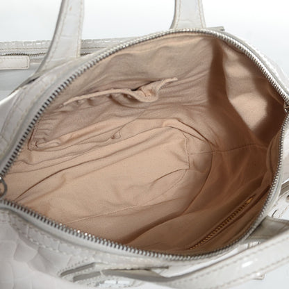 Givenchy Calfskin Crocodile Embossed Micro Nightingale White 5 of 8