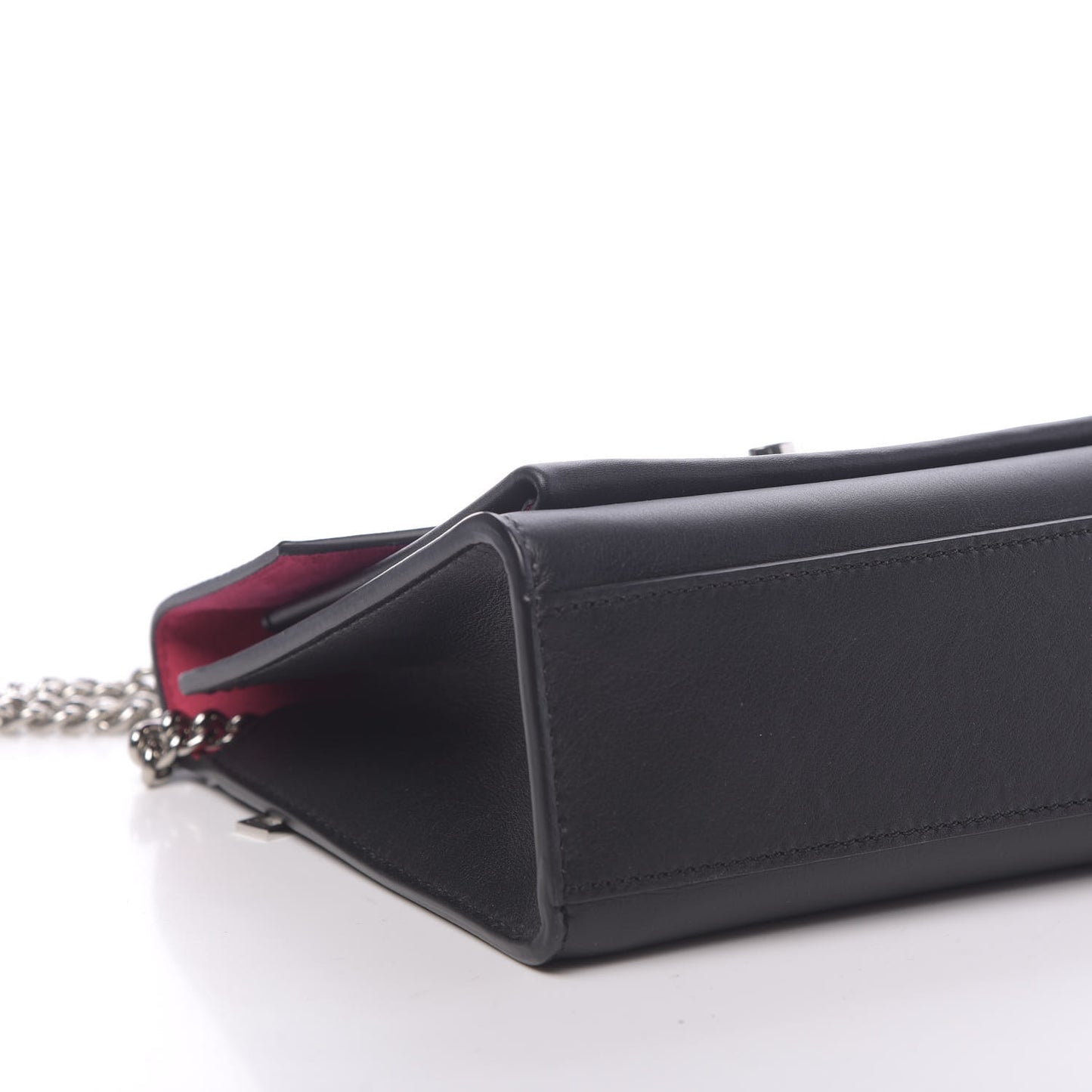 Soft Calfskin Pins My Lockme Chain Bag BB Black