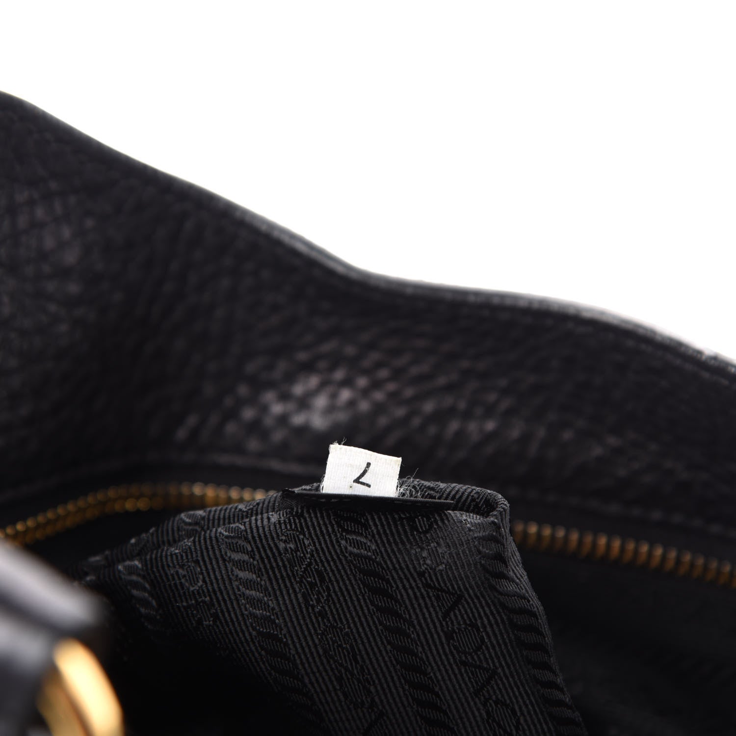 Prada Vitello Daino Pushlock Tote Black 10 of 11