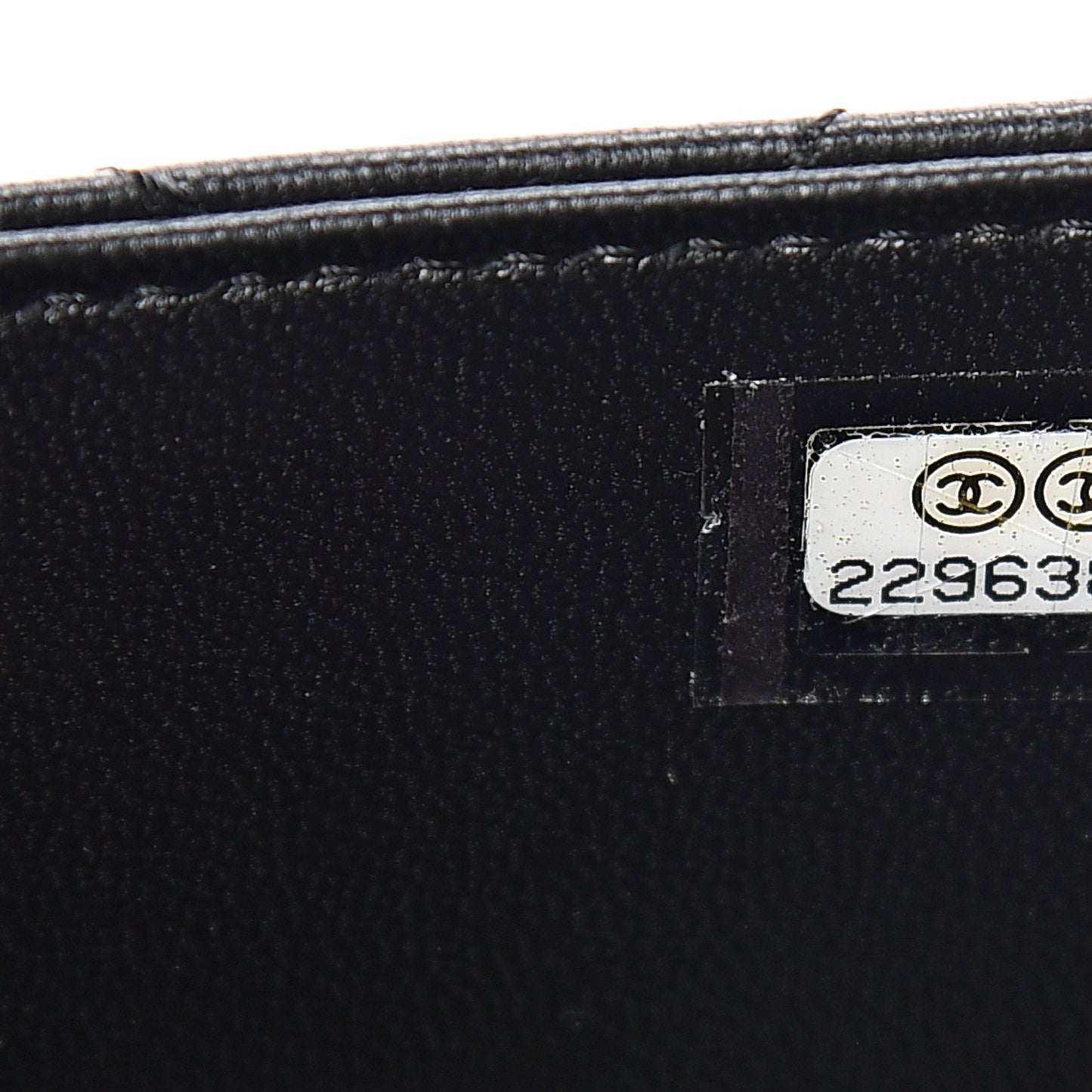 Lambskin Quilted Classic Zip Pouch Black