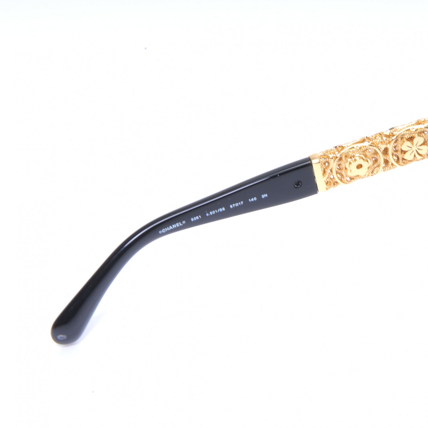 Chanel Metal Filigree Butterfly Sunglasses 5261 Black 3 of 5