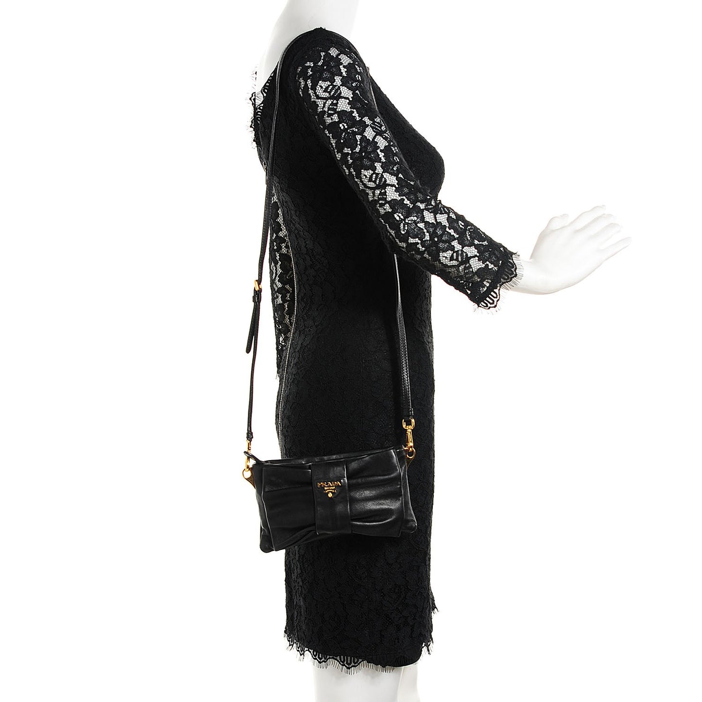 Nappa Fiocco Bow Crossbody Bag Nero Black
