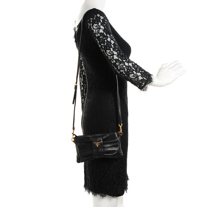 Prada Nappa Fiocco Bow Crossbody Bag Nero Black 2 of 7