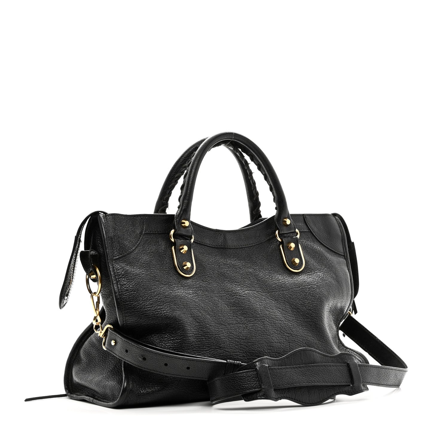 Chevre Gold Metallic Edge Hardware City Black