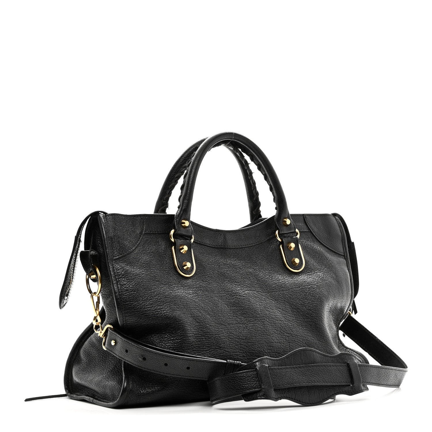 Balenciaga Chevre Gold Metallic Edge Hardware City Black 4 of 11