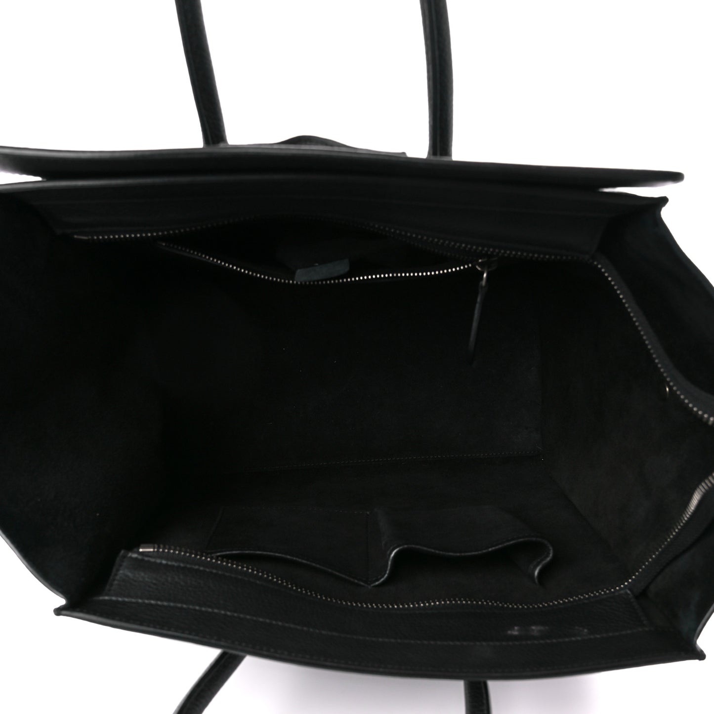 Drummed Calfskin Micro Luggage Black