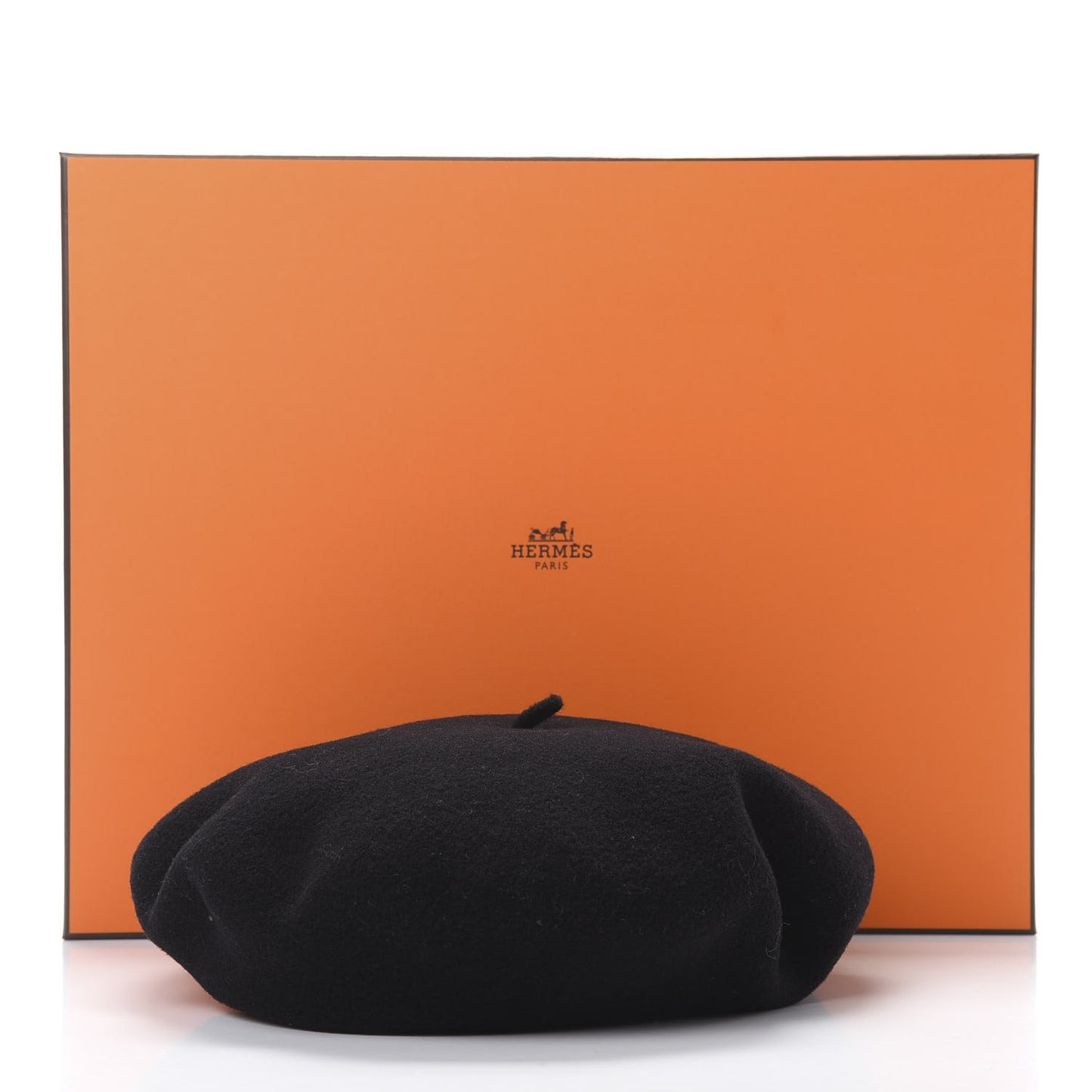 Merino Wool Clou De Sel Bonnie Beret 58 Black