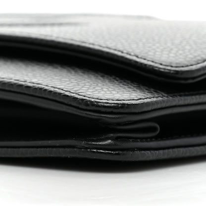 Chanel Caviar Timeless CC Wallet On Chain WOC Black 10 of 12