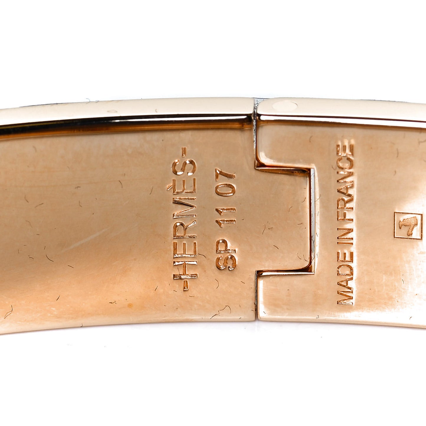 Enamel Charniere Uni Narrow Hinged Bracelet M Black