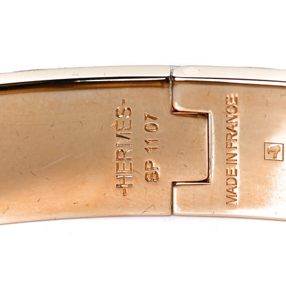 Hermes Enamel Charniere Uni Narrow Hinged Bracelet M Black 3 of 6