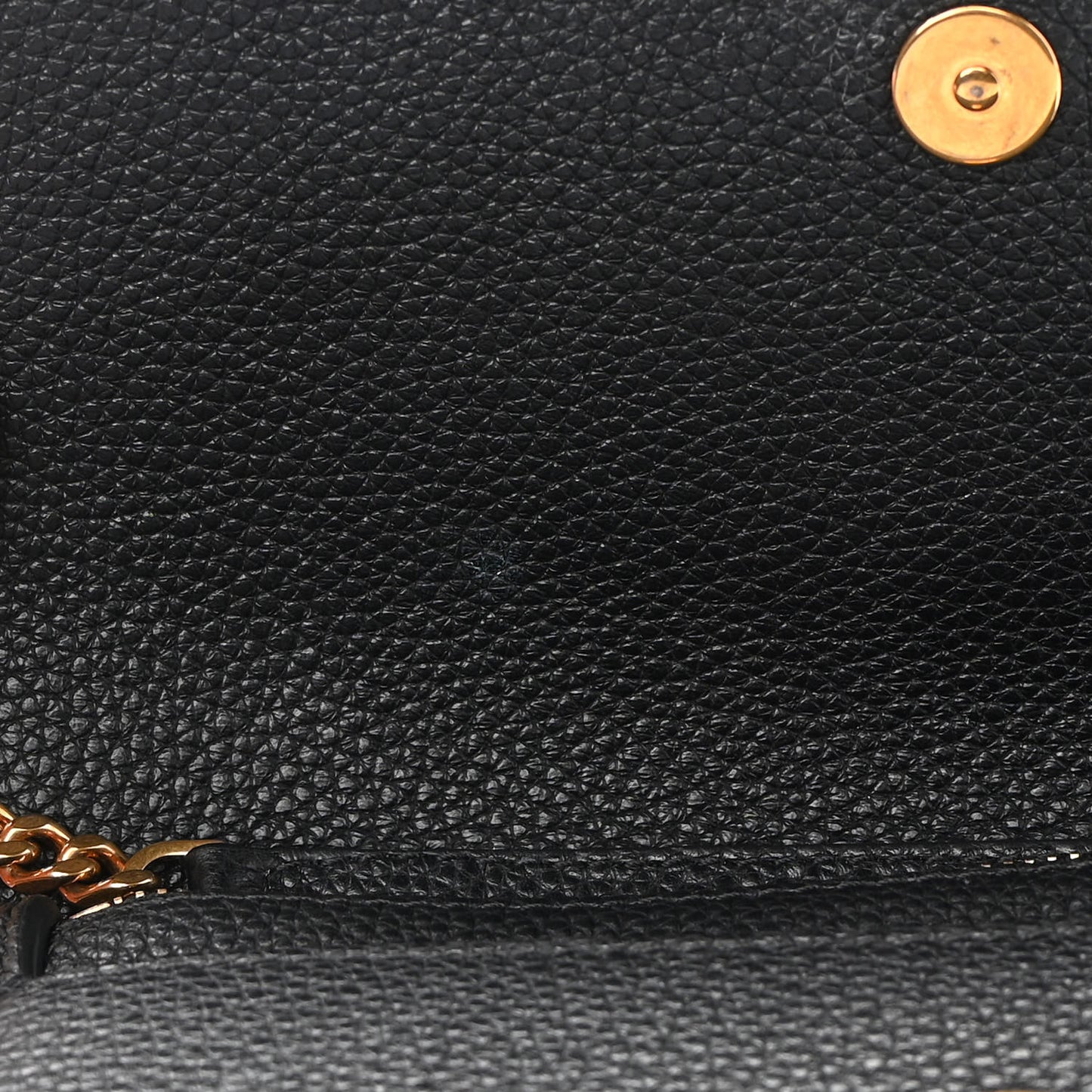 Grained Calfskin Palazzo Chain Evening Bag Black