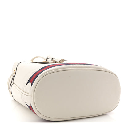 Gucci Glazed Textured Calfskin Web Small Ophidia Bucket Bag Mystic White 4 of 12