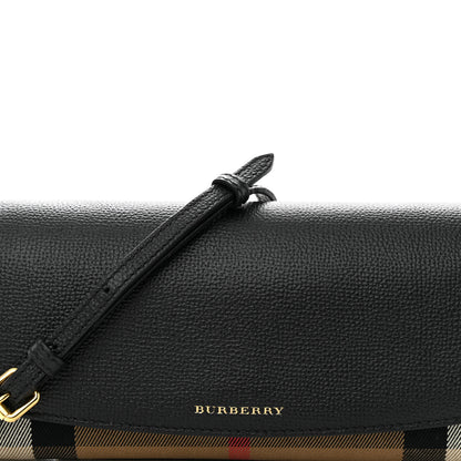 Burberry Derby Calfskin House Check Henley Wallet On Chain Black 7 of 12