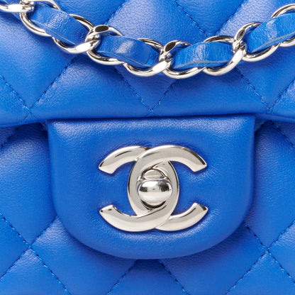 Chanel Lambskin Quilted Mini Rectangular Flap Royal Blue 9 of 11