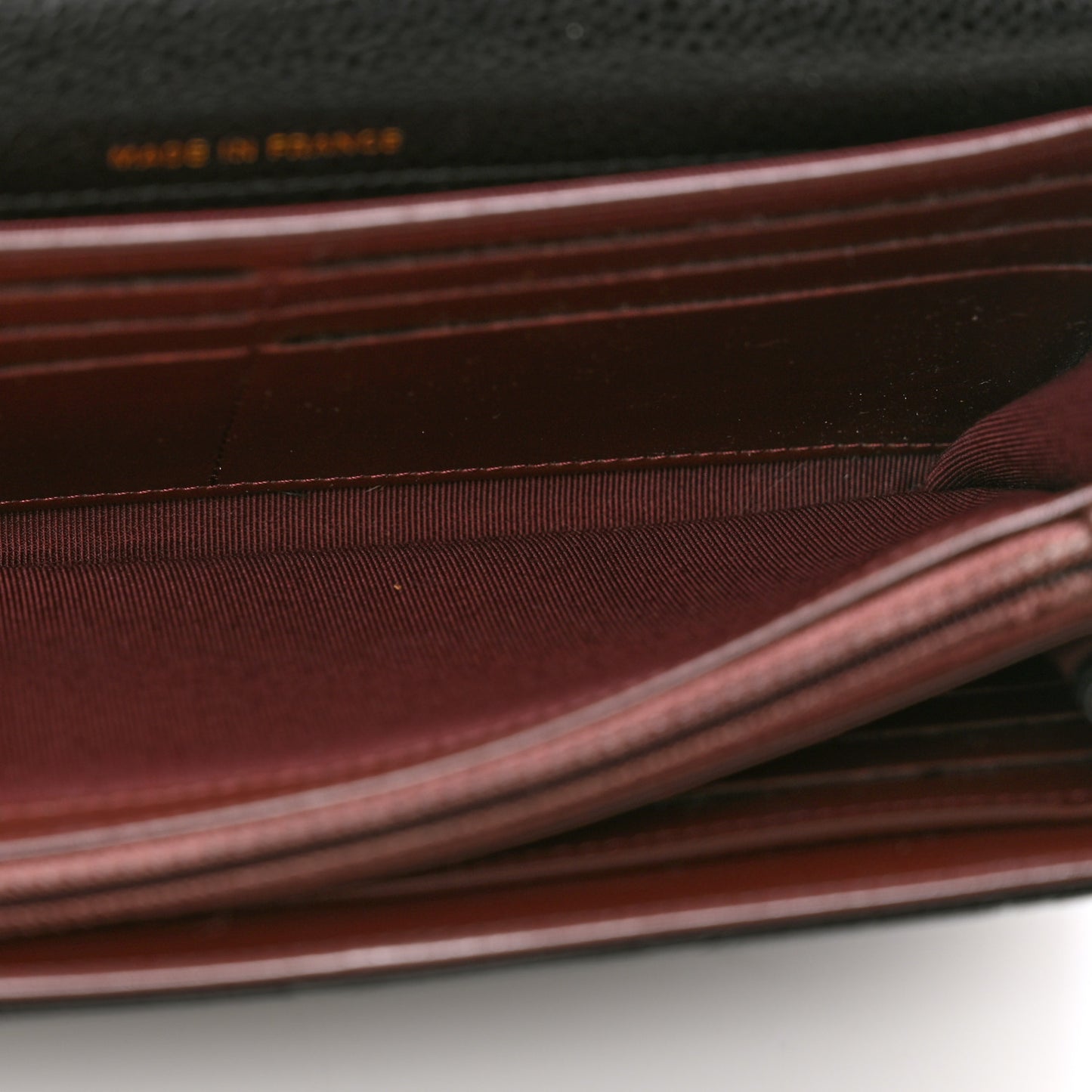 Caviar Quilted Large Gusset Flap Wallet Black