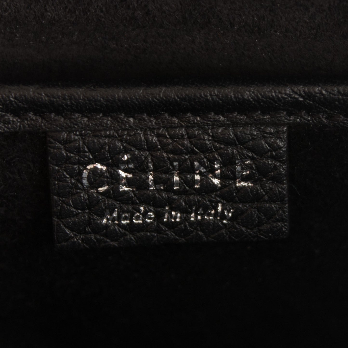 Drummed Calfskin Nano Luggage Black