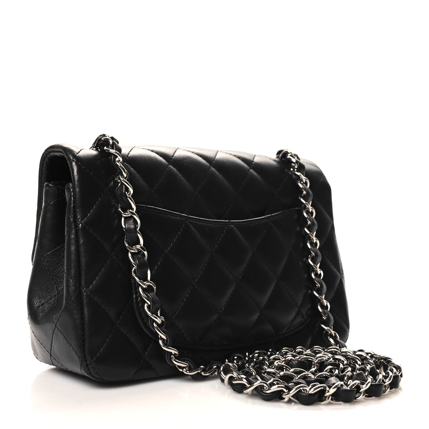 Chanel Lambskin Quilted Mini Rectangular Flap Black 3 of 12