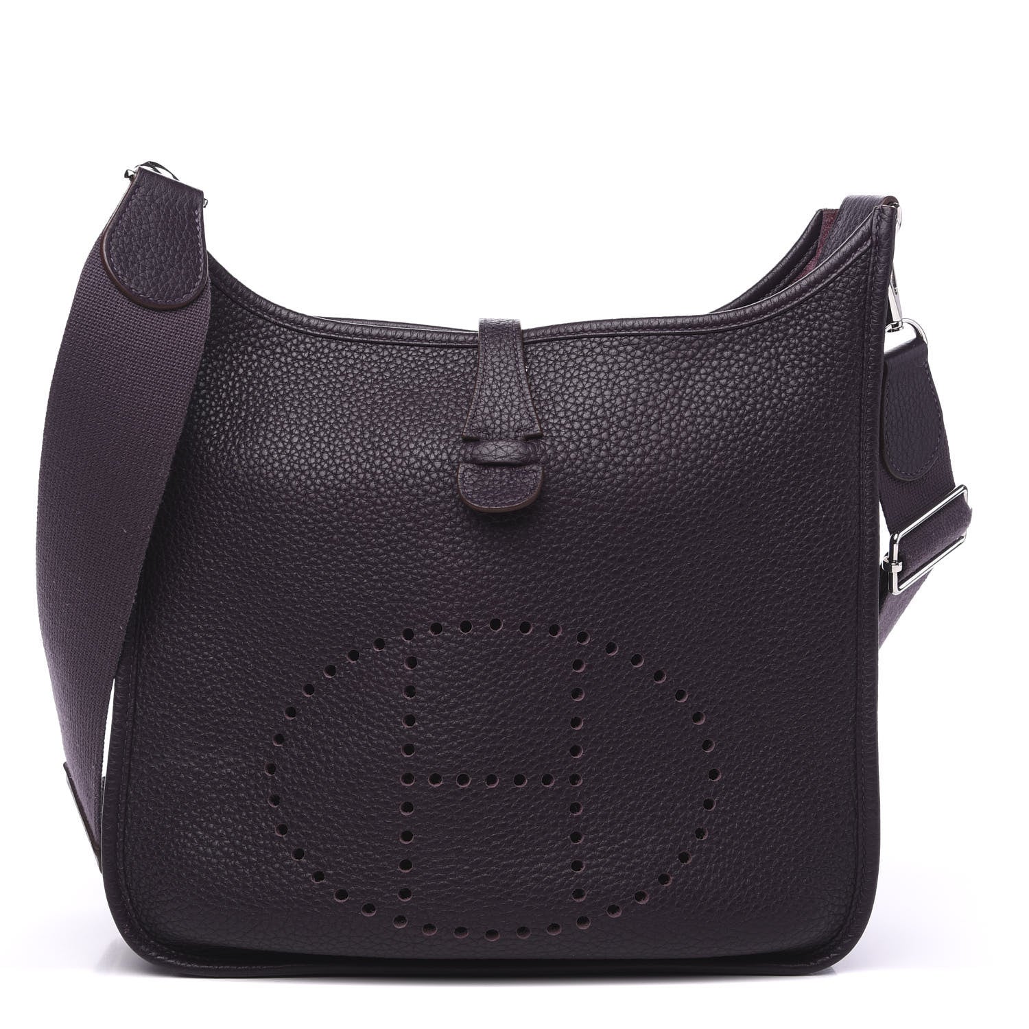Hermes Taurillon Clemence Evelyne III PM Raisin 1 of 8