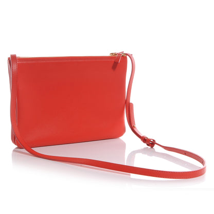 Celine Lambskin Large Trio Crossbody Bag Vermillion 3 of 8