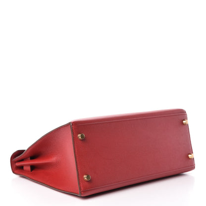 Hermes Courchevel Kelly Sellier 28 Rouge Vif 5 of 17