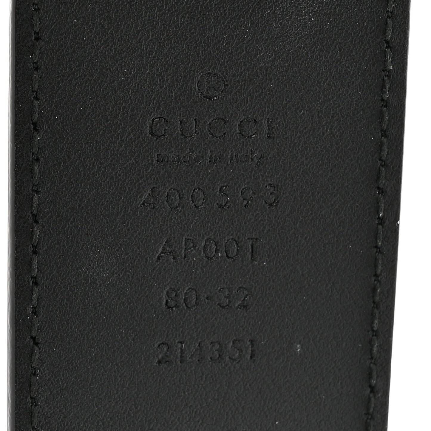 Calfskin Double G 40mm Belt 80 32 Black