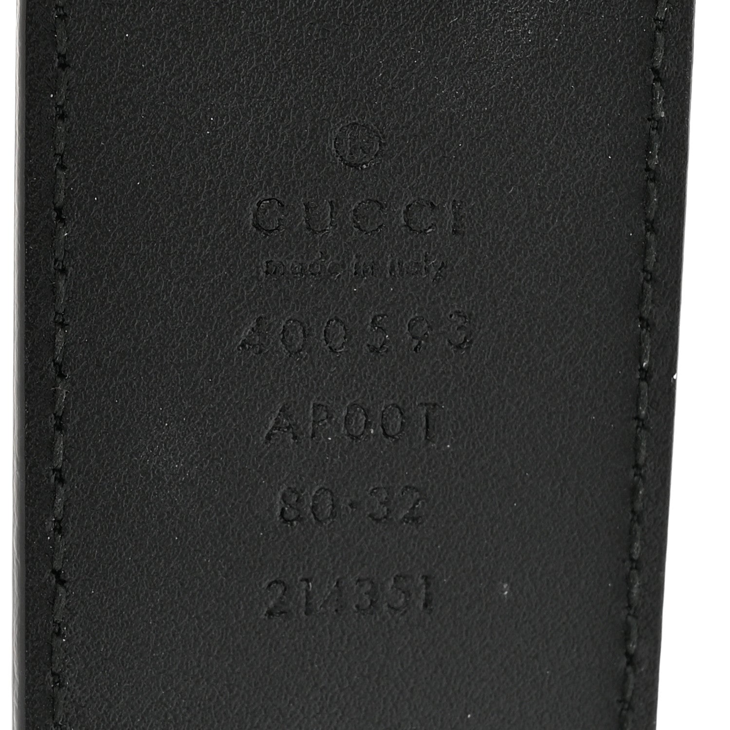 Gucci Calfskin Double G 40mm Belt 80 32 Black 3 of 4
