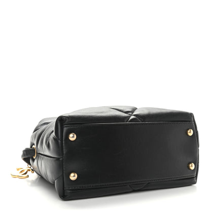 Chanel Lambskin Quilted Small Bowling Bag Black 4 of 10