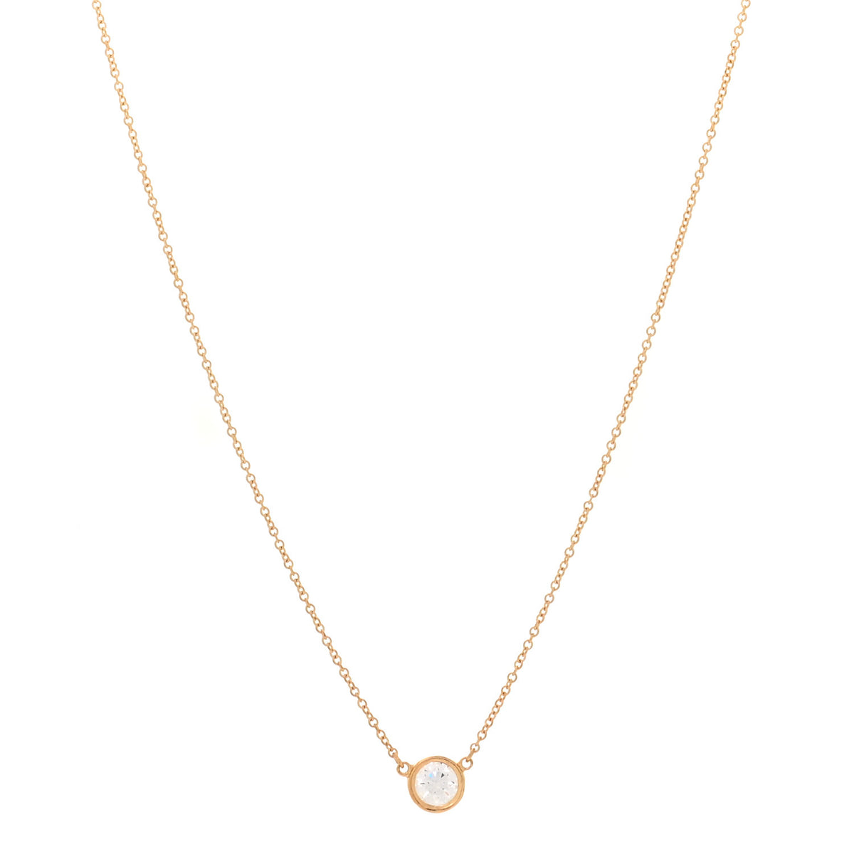 18K Yellow Gold Diamond . 42ct Elsa Peretti Diamonds by the Yard Pendant Necklace