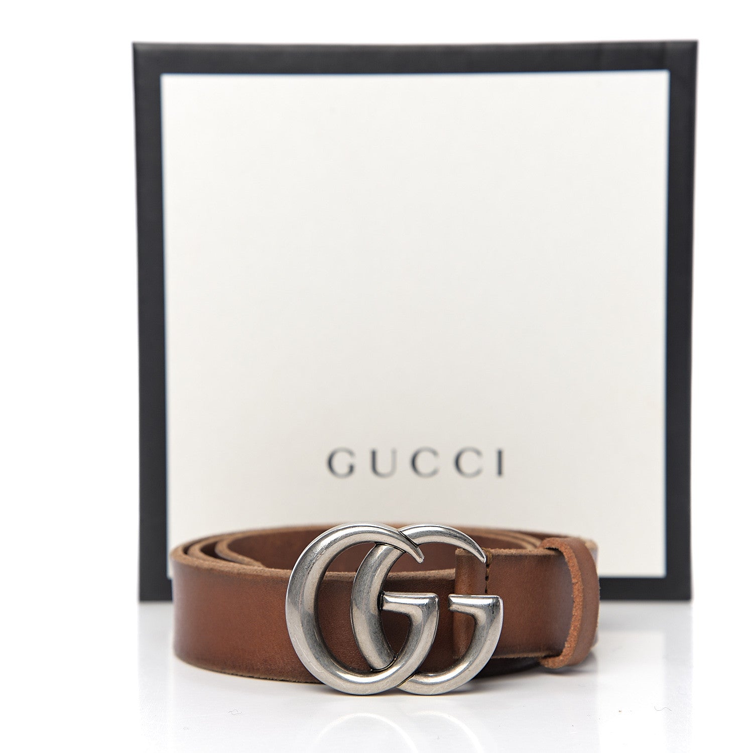 Gucci Cuoio Toscano Nickel Double Double G 30mm Belt 85 34 Cuir 6 of 6