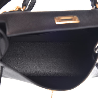 Hermes Epsom Mini Kelly Sellier 20 Black 7 of 27