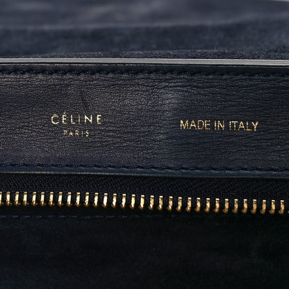 Celine Smooth Calfskin Suede Medium Tri-Color Trapeze Midnight 5 of 19