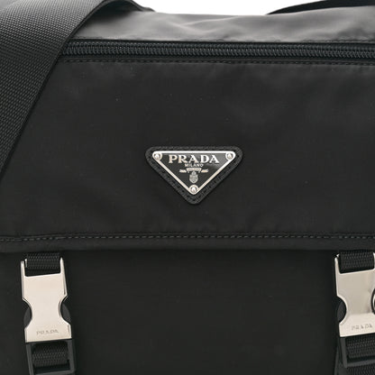 Prada Nylon Vela Double Snap Buckle Messenger Bag Black 8 of 10