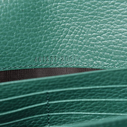 Gucci Calfskin Mini Dionysus Chain Wallet Emerald 7 of 10