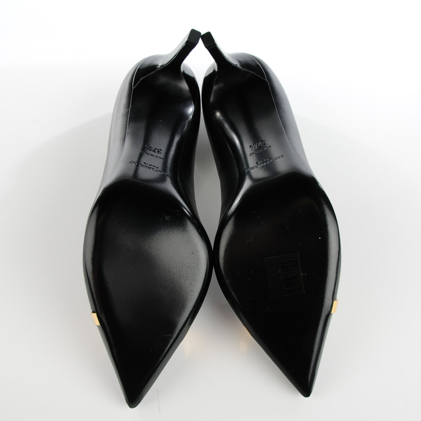 Leather Classic Paris 80 Cap Toe Escarpin Pumps 37.5 Black