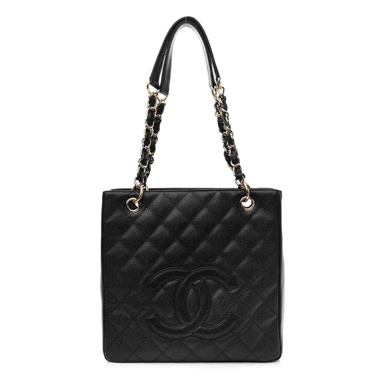 Chanel Caviar Quilted Petit Shopping Tote PST Black 1 of 9