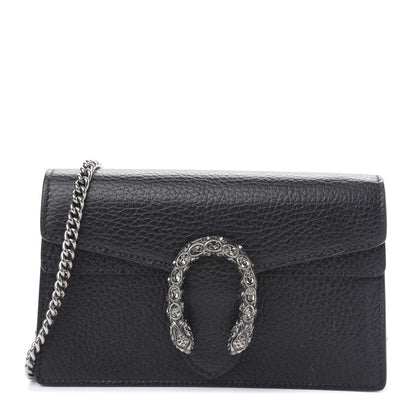 Gucci Calfskin Super Mini Dionysus Shoulder Bag Black 1 of 10