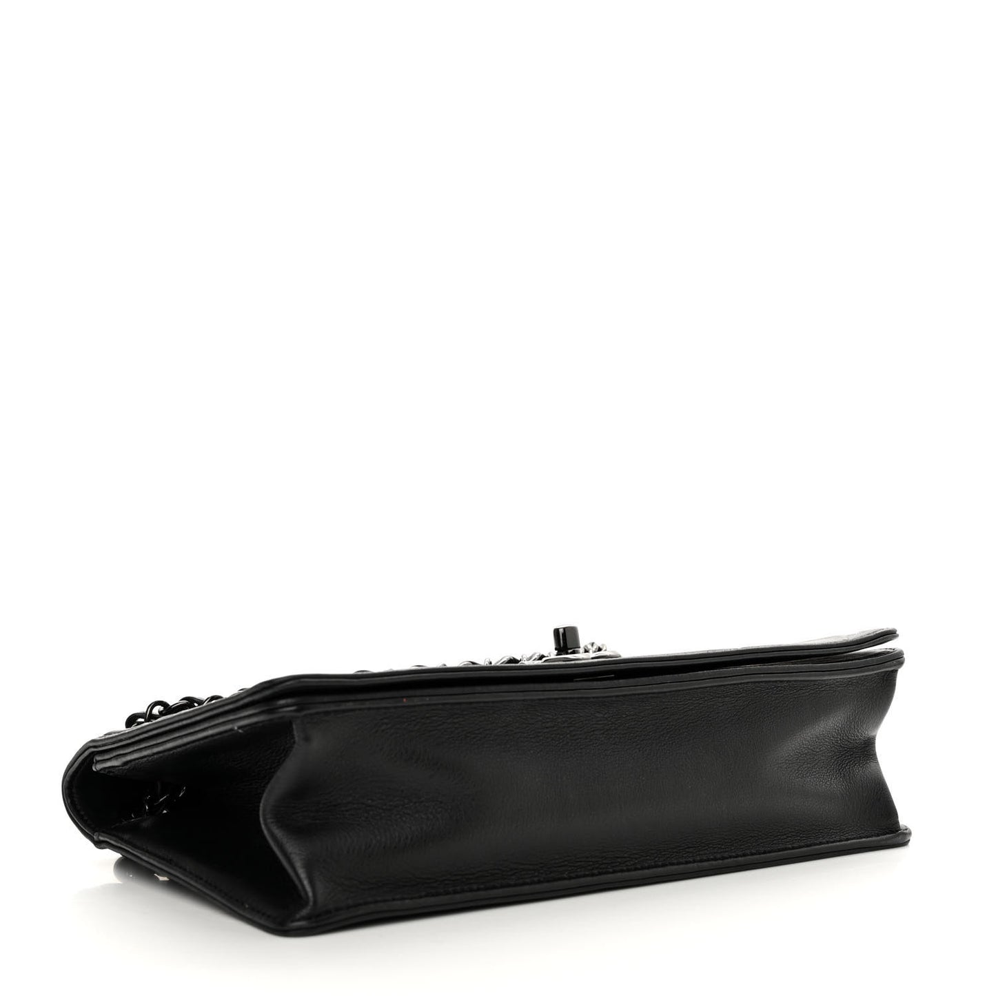 Calfskin Small Propeller Flap Black