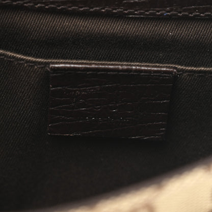 Gucci Monogram Horsebit Clutch Dark Brown 6 of 10