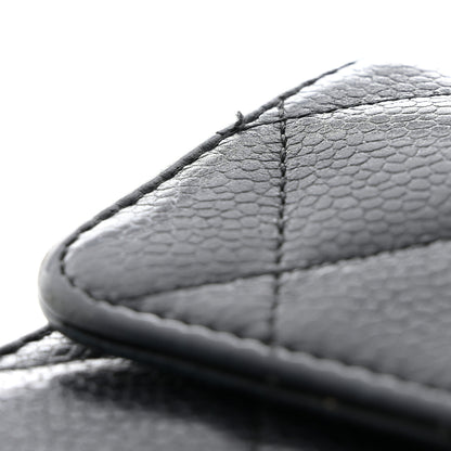 Chanel Caviar Quilted Large Flap Wallet Black 18 of 20
